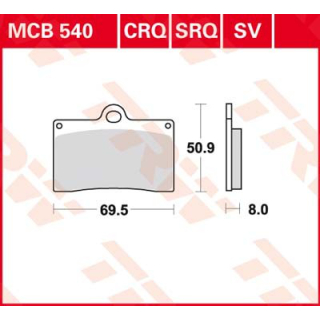 TRW / LUCAS MCB540SV Sinter Bremsbeläge vorne GAS GAS SM 400 FSE  ab 2002