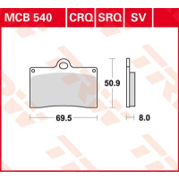 TRW / LUCAS MCB540SV Sinter Bremsbeläge vorne...