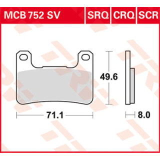 TRW / LUCAS MCB752SV Sinter Bremsbeläge vorne KAWASAKI Z900 RS ab 2021