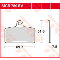 TRW / LUCAS MCB780SV Sinter Bremsbeläge vorne DERBI...