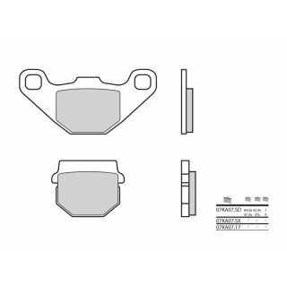 BREMBO Organische Bremsbeläge 07KA0717 vorne KAWASAKI KSR 50 I (50)  90-91