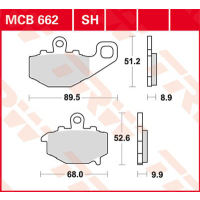 TRW / LUCAS MCB662SH Sinter Bremsbeläge hinten