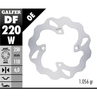 GALFER WAVE Bremsscheibe DF220W hinten KAWASAKI Z1000  10-13