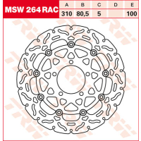 TRW / LUCAS MSW264RAC Bremsscheibe vorne KAWASAKI Z800 /...