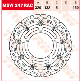TRW / LUCAS MSW247RAC Bremsscheibe vorne YAMAHA FZ1 / FAZER RN16 ab 2006