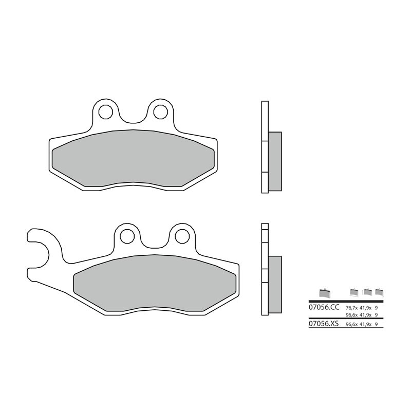 Kit Pastiglie Freno EBC Per Moto – Compatibile Con Kawasaki Vulcan, Honda VTX, VTR, NC, CB Hornet E Altri – FA174HH – Omologate