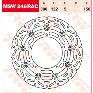 TRW / LUCAS MSW246RAC Bremsscheibe vorne YAMAHA MT-09 TRACER RN29  13-16