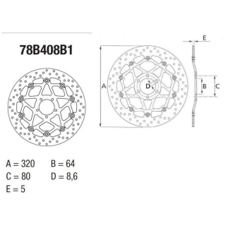 BREMBO Serie ORO Bremsscheibe 78B408B1 vorne KTM SUPER DUKE 1290 R  14-16