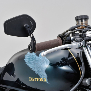 DAYTONA Lenkerendenspiegel D-15 Alugehäuse schwarz ultra flach
