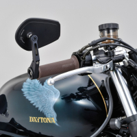 DAYTONA Lenkerendenspiegel D-15 Alugehäuse schwarz ultra flach