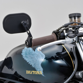 DAYTONA Lenkerendenspiegel D-16 Alugehäuse schwarz ultra flach