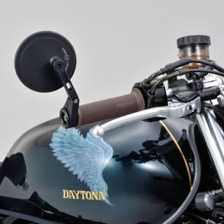 DAYTONA Lenkerendenspiegel D-17 Alugehäuse schwarz ultra flach