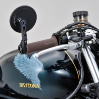 DAYTONA Lenkerendenspiegel D-17 Alugehäuse schwarz ultra flach