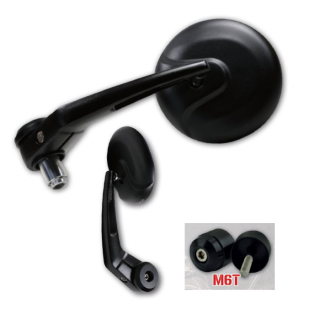 Lenkerendenspiegel NOVARA für TRIUMPH SPEED TRIPLE 1050 S / R  16-20  langer Arm mit passenden Lenkerenden