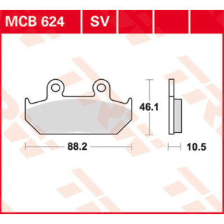 TRW / LUCAS MCB624SV Sinter Bremsbeläge vorne