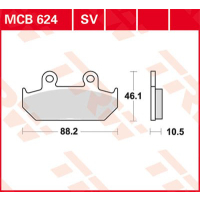 TRW / LUCAS MCB624SV Sinter Bremsbeläge vorne