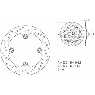 BREMBO Serie ORO Bremsscheibe 68B40740 hinten starr