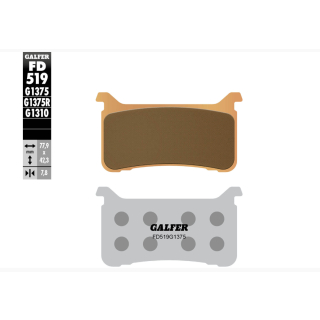 GALFER Sinter Bremsbeläge vorne FD519 - G1375 für HONDA CB1000R SC80  21-25
