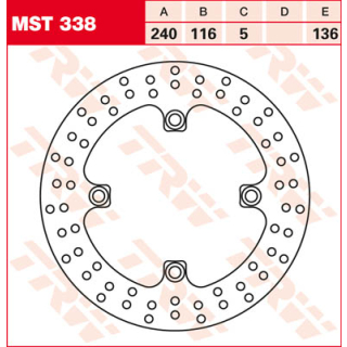TRW / LUCAS MST338 Bremsscheibe hinten starr HONDA CBR650 F RC74  14-16
