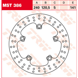 TRW / LUCAS MST386 Bremsscheibe hinten für SUZUKI GSR600 ab 2006