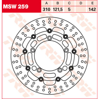 TRW / LUCAS MSW259 Bremsscheibe vorne SUZUKI GSR600 ab 2006