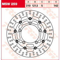 TRW / LUCAS MSW259 Bremsscheibe vorne SUZUKI GSR600 ab 2006