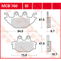 TRW / LUCAS MCB760SI Sinter Bremsbeläge hinten