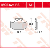 TRW / LUCAS MCB625SI Sinter Bremsbeläge hinten...