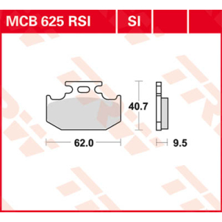 TRW / LUCAS MCB625SI Sinter Bremsbeläge hinten für YAMAHA MT-125 RE29  17-19