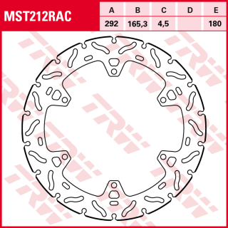 TRW / LUCAS MST212RAC WAVE Bremsscheibe vorne starr für YAMAHA YZF-R 125 RE39  19-20