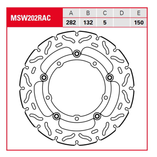 TRW / LUCAS MSW202RAC WAVE Bremsscheibe vorne für YAMAHA MT-07 RM17 / RM18  17-20