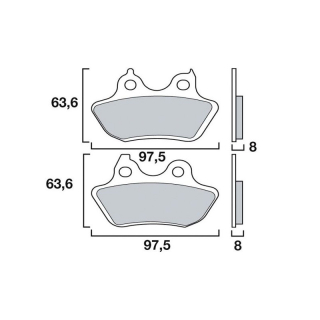 BREMBO Sinter Bremsbeläge 07HD18SP hinten für diverse HARLEY-DAVIDSON Modelle