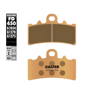 GALFER Sinter Bremsbeläge vorne FD450 - G1370 für KTM DUKE 125  11-16