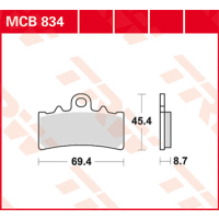 TRW / LUCAS MCB834SV Sinter Bremsbeläge vorne