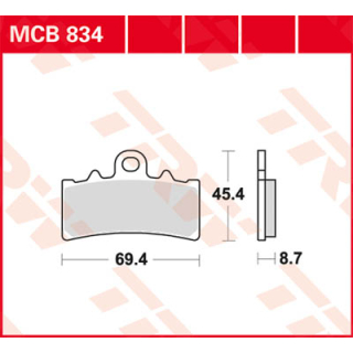 TRW / LUCAS MCB834SV Sinter Bremsbeläge vorne für KTM DUKE 125  11-16