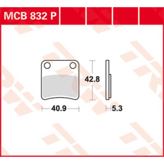 TRW / LUCAS MCB832P organische Bremsbeläge hinten Parkbremse HONDA NC750 X RC72  14-15