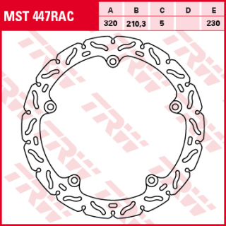 TRW / LUCAS MST447RAC Bremsscheibe vorne für HONDA NC750 S RC88  16-20