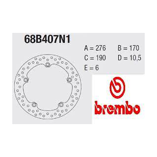 BREMBO Serie ORO Bremsscheibe 68B407N1 hinten für HONDA VFR1200 F SC63 ab 2010