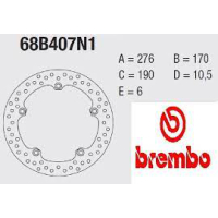 BREMBO Serie ORO Bremsscheibe 68B407N1 hinten für...