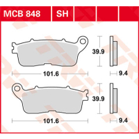TRW / LUCAS MCB848SH Sinter Bremsbeläge hinten