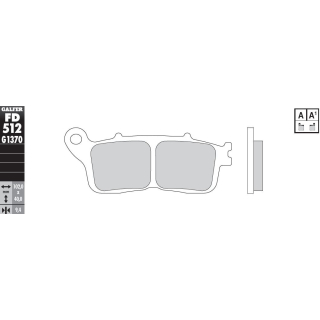 GALFER Sinter Bremsbeläge hinten FD512 - G1370 HONDA VFR1200 X SC70 CROSSTOURER mit DCT  12-15