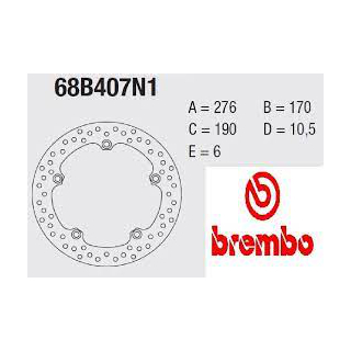 BREMBO Serie ORO Bremsscheibe 68B407N1 hinten für HONDA CROSSTOURER VFR1200 X SC76 ab 2016