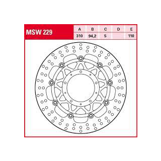 TRW / LUCAS MSW229 Bremsscheibe vorne