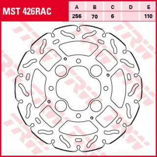 TRW / LUCAS MST426RAC Bremsscheibe hinten für HONDA VFR800 X CROSSRUNNER RC80  15-16