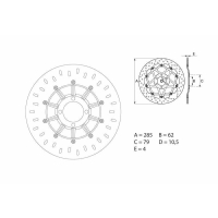 BREMBO Serie ORO Bremsscheibe 68B407D2 vorne