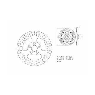 BREMBO Serie ORO Bremsscheibe 68B407E0 hinten