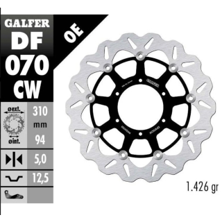 GALFER WAVE Bremsscheibe DF070CW vorne für HONDA CBR1000RR SC57 FIREBLADE  04-05
