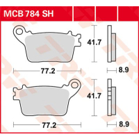 TRW / LUCAS MCB784SH Sinter Bremsbeläge hinten HONDA...