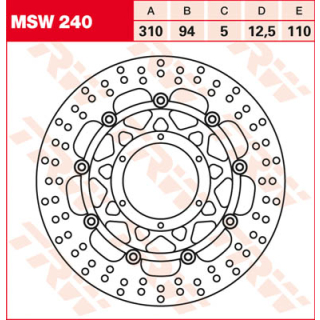 TRW / LUCAS MSW240 Bremsscheibe vorne HONDA CBR600RR PC40 ab 2013