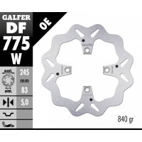 GALFER WAVE Bremsscheibe DF775W hinten für DUCATI...